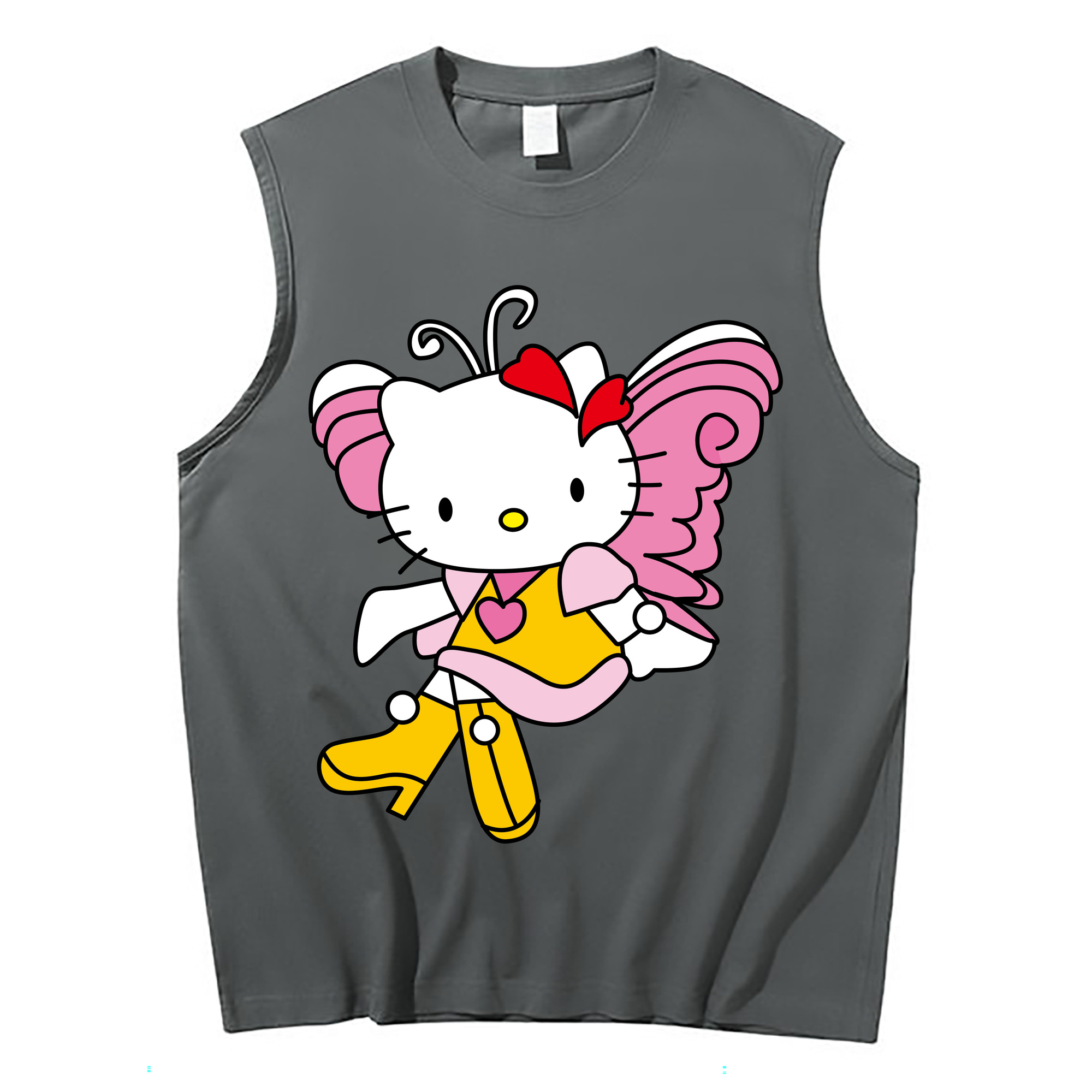 （画像用） Hello Kitty ハローキティ コットン100％タンクトップ（フロントプリント）